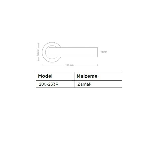 Sese Nazar Modeli Yuvarlak Yale Rozetli Dış Kapı Kolu Antrasit Renk (200-233R-03-54) - 3