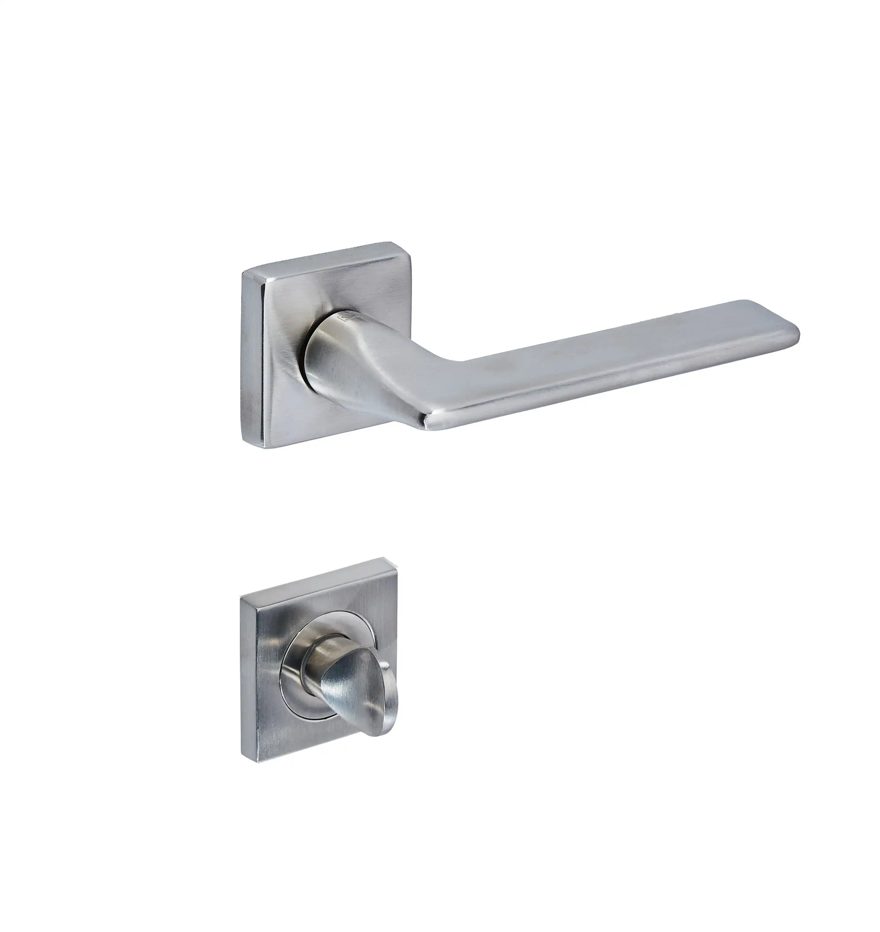 Sese Nida Modeli Kare Rozetli Wc Kapı Kolu Inox (200-224R-02-53) - 2