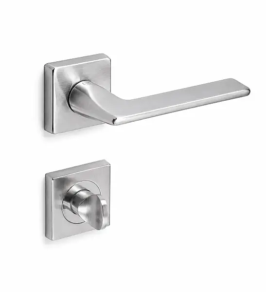 Sese Nida Modeli Kare Rozetli Wc Kapı Kolu Inox (200-224R-02-53) - 2