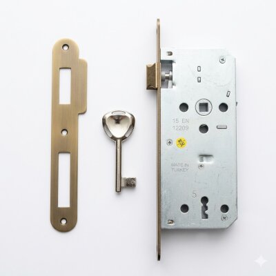 Sese Oda Kilidi Oval Antik Sarı 45mm 18mm Ayna (700-45-18-01O-94) - 