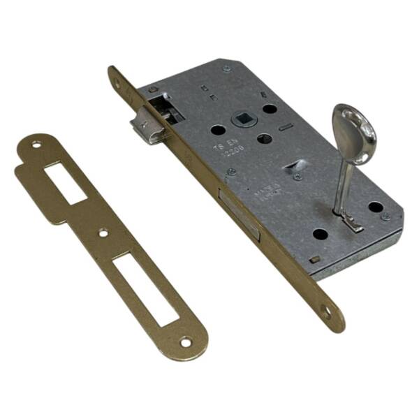 Özen Oda Kilidi Oval Mat Titanyum 45mm 18mm Ayna 700-45-18-01O-05) - 2