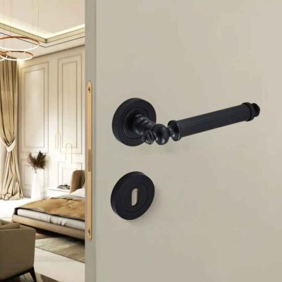 Sese Osmanlı Modeli Oda Kapı Kolu Siyah (200-229R-01-02) - Sese