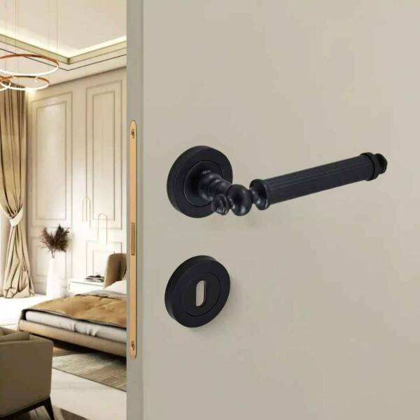 Sese Osmanlı Modeli Oda Kapı Kolu Siyah (200-229R-01-02) - 1