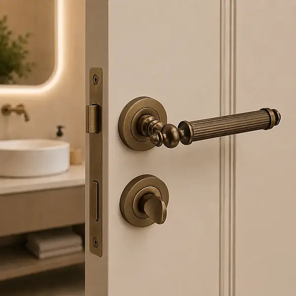 Sese Osmanlı Modeli Wc Kapı Kolu Antik Sarı (200-229R-02-94) - 1