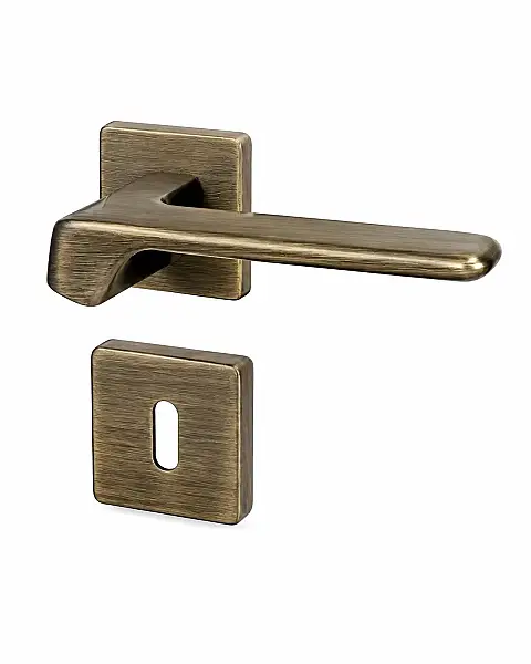 Sese Özge Modeli Kare Rozetli Oda Kapı Kolu Antik Renk (200-220R-01-94) - 3