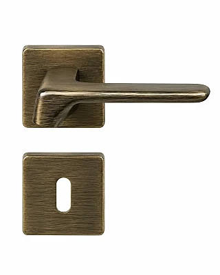 Sese Özge Modeli Kare Rozetli Oda Kapı Kolu Antik Renk (200-220R-01-94) - Sese (1)