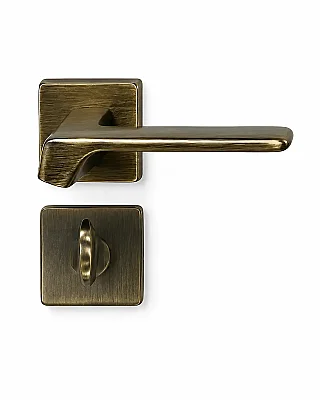 Sese Özge Modeli Kare Rozetli Wc Kapı Kolu Antik Renk (200-220R-02-94) - Sese (1)