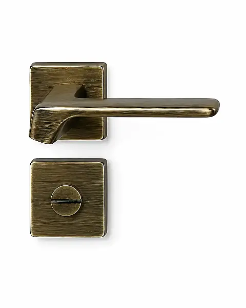 Sese Özge Modeli Kare Rozetli Wc Kapı Kolu Antik Renk (200-220R-02-94) - 3