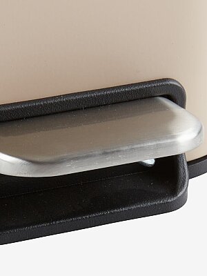 Sese Pedallı Çöp Kovası 5 Litre Bej Renk (2771884) - 3