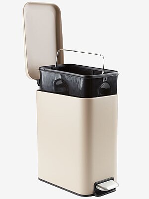 Sese Pedallı Çöp Kovası 5 Litre Bej Renk (2771884) - SESE (1)