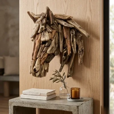 Sese Polyester At Figürlü Duvar Süsü (PNL-A24116) - 1