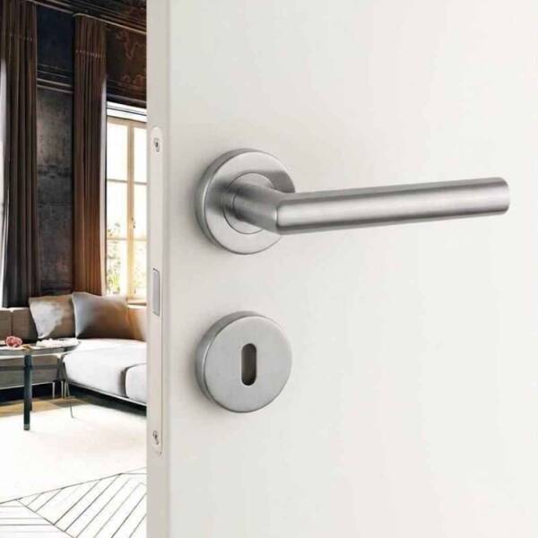 Sese Paslanmaz Rozetli Kapı Kolu Krom (200-07-53) - 1