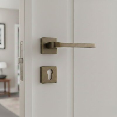 Sese Aysu Modeli Yale Rozetli Kapı Kolu Antik Sarı (200-241R-03-94) - Sese