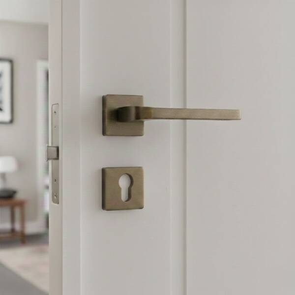 Sese Aysu Modeli Yale Rozetli Kapı Kolu Antik Sarı (200-241R-03-94) - 1