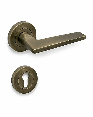 Sese Defne Modeli Yale Rozetli Dış Kapı Kolu Antik Renk (200-212R-03-94) - Sese (1)