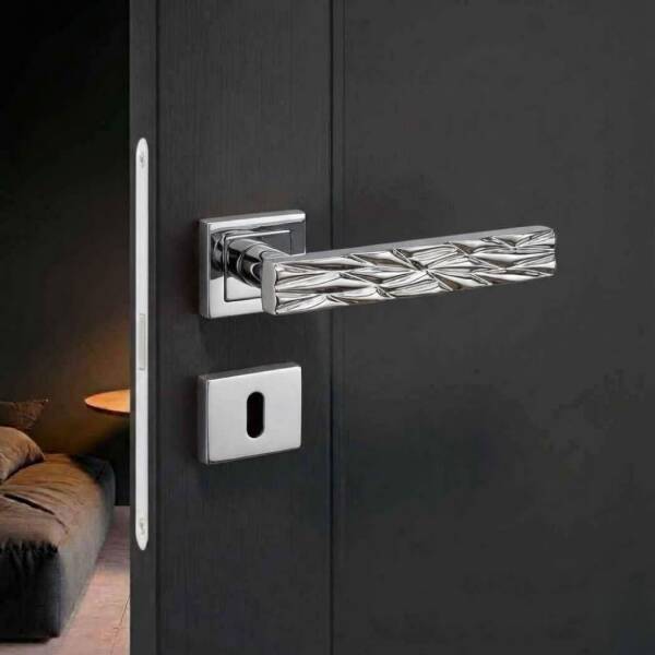 Sese 16 Modeli Rozetli Kapı Kolu Krom Renk (200-16R-18) - 1