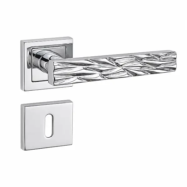 Sese 16 Modeli Rozetli Kapı Kolu Krom Renk (200-16R-18) - 2