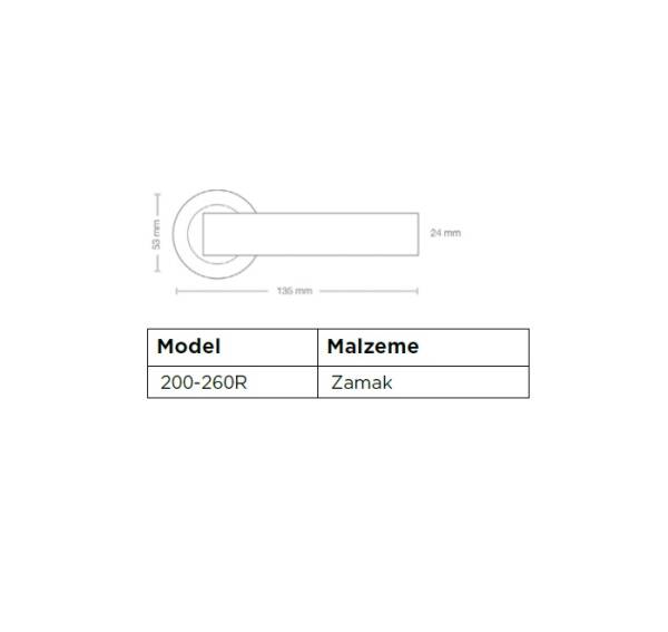 Sese Sara Modeli Yale Rozetli Dış Kapı Kolu Altın Renk (200-260R-03-05) - 3