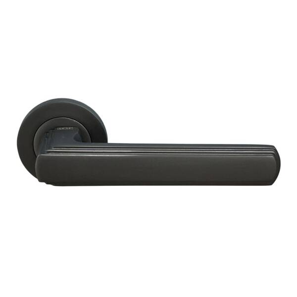 Sese Sara Modeli Yale Rozetli Dış Kapı Kolu Antrasit Renk (200-260R-03-54) - 2