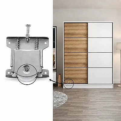 Sese Sürgü Kapak Tekeri 80kg Stoperli Tek Tekerlek (700-02-03) - 1