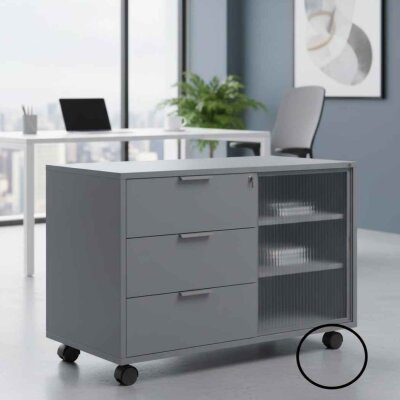 HTS 50x50mm Frensiz Büro Tipi Döner Tekerlek (SS400-16) - Hts