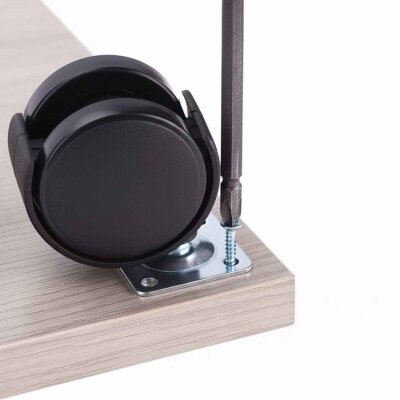 HTS 50x50mm Frensiz Büro Tipi Döner Tekerlek (SS400-16) - Hts (1)