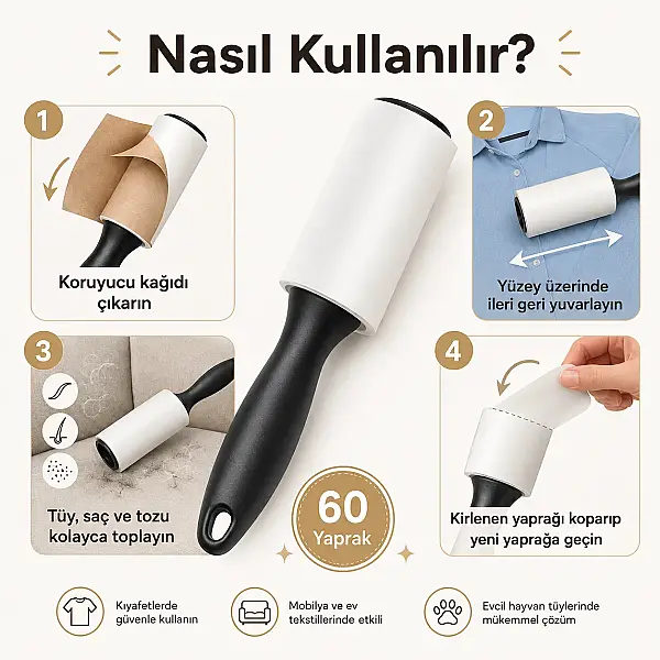Sese Tüy Toplama Rulosu 60 Yaprak (4912105) - 3