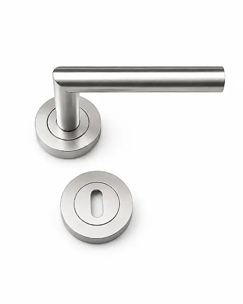 Sese Venedik Modeli Rozetli Kapı Kolu Saten Renk (200-90R-53) - 2