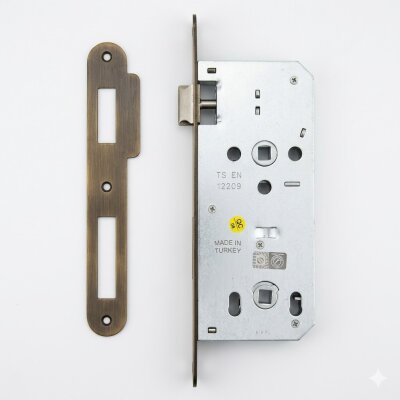 Sese Wc Banyo Kilidi Oval Antik Sarı 45mm 18mm Ayna (700-45-18-01W-94) - Sese