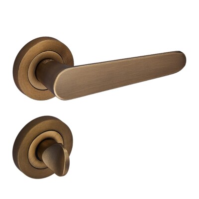 Sese Evin Modeli Rozetli Wc Kapı Kolu Antik Sarı Alüminyum (200-243R-02-94) - 3