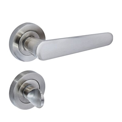 Sese Wc Rozetli Kapı Kolu Evin Model Saten Renk Alüminyum (200-243R-02-53) - 1