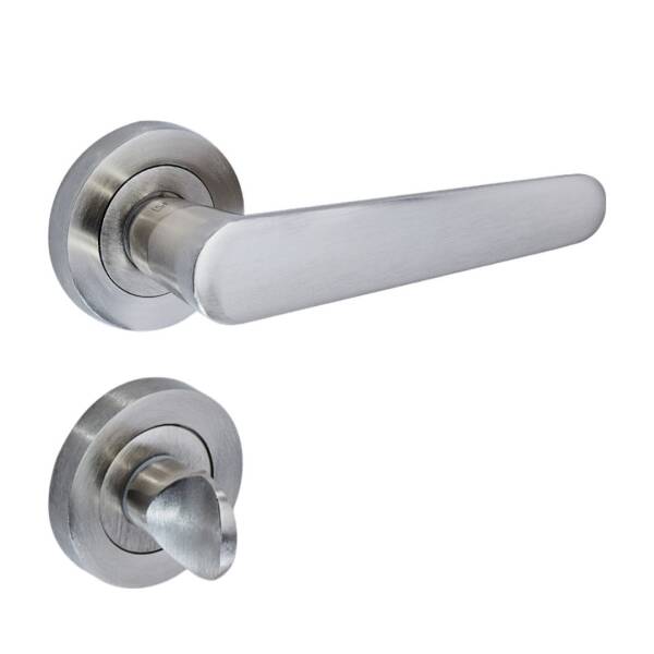 Sese Wc Rozetli Kapı Kolu Evin Model Saten Renk Alüminyum (200-243R-02-53) - 1