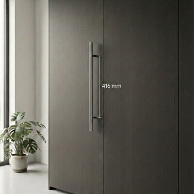 Sese 02 Modeli Çubuk Kulp Mat Krom 416mm (02-416-24) - 3