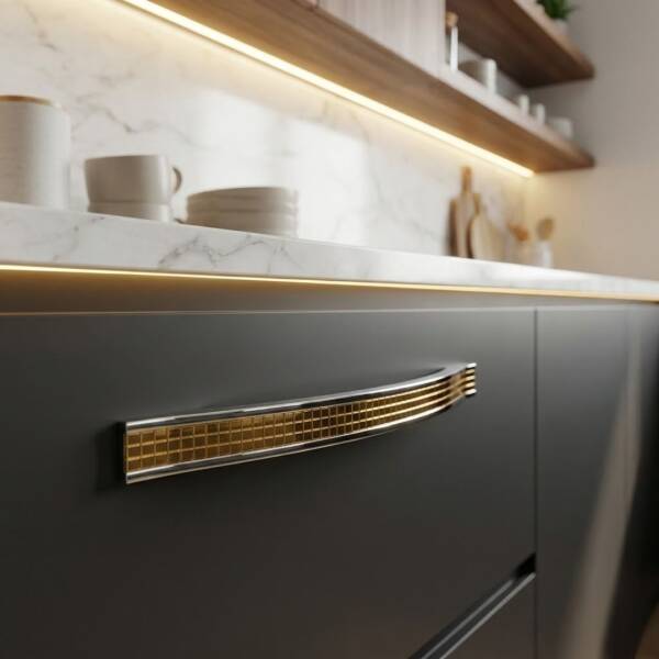 Sese 185 Modeli 320mm Krom - Altın Sarı Kulp (185-320-18/16) - 1