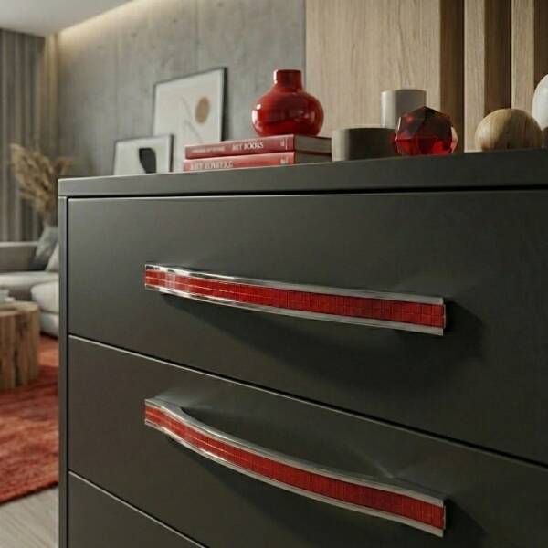 Sese 185 Modeli 320mm Kırmızı - Krom Kulp (185-320-18/03) - 1