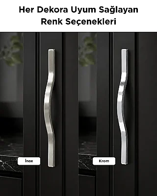 Sese 28 Modeli Mobilya Kulbu Krom Renk 320mm Kulp (28-320-18) - Sese (1)