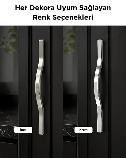 Sese 28 Modeli Mobilya Kulbu Krom Renk 320mm Kulp (28-320-18) - 2