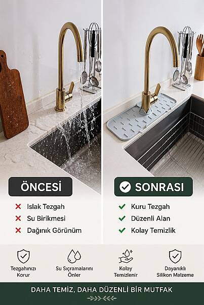 Silikon Eviye Musluk Su Sıçratma Önleyici (AMZ41) - 3