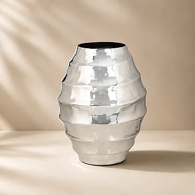 Silver Dalgalı Vazo 24*31 cm (AK.JA0136) - 3