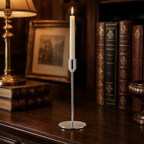 Silver İnce Mumluk 8*8*21 cm (AK.JE0140) - 1