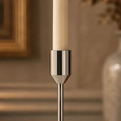 Silver İnce Mumluk 8*8*21 cm (AK.JE0140) - 3