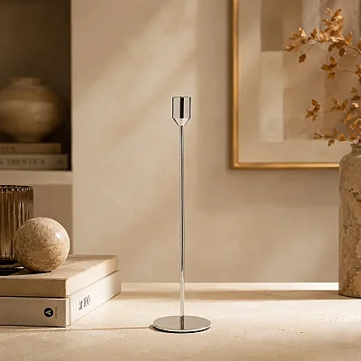 Silver İnce Mumluk 8*8*32 cm (AK.JE0138) - 3
