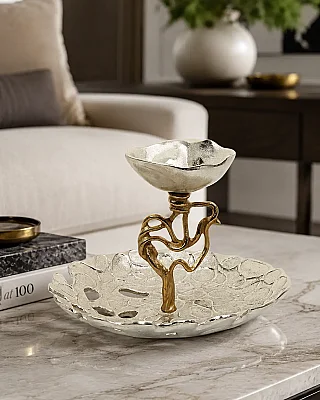 Silver/Gold Dekoratif Kase 29*13*21 cm (AK.IV0120) - Vitale (1)