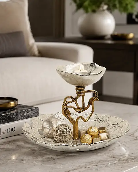 Silver/Gold Dekoratif Kase 29*13*21 cm (AK.IV0120) - 1
