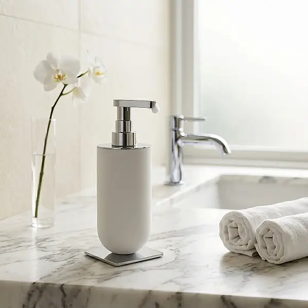 System Banyo Sıvı Sabunluk Beyaz/Krom Renk 208x87x72 mm (BA2026 006 R1-CR) - 1