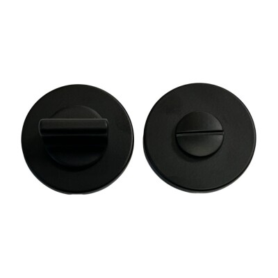 System Yuvarlak Wc Banyo Kapı Rozeti Siyah Renk (RO22W AL6) - 1