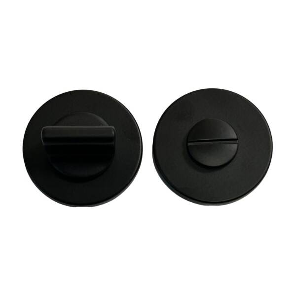 System Yuvarlak Wc Banyo Kapı Rozeti Siyah Renk (RO22W AL6) - 1