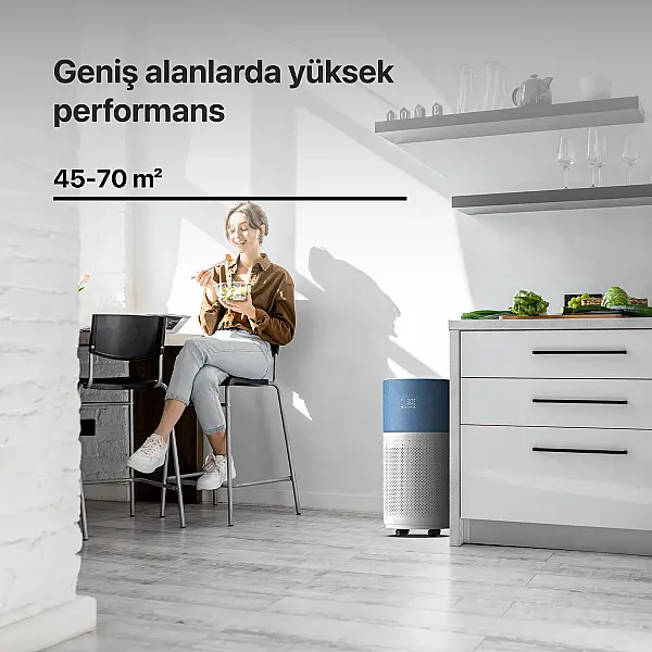 Hava Temizleyici | Mobil Kontrol, Hepa 13, Wifi, 550 CADR, UVC, Göstergeli (Mavi - X7420) - 4