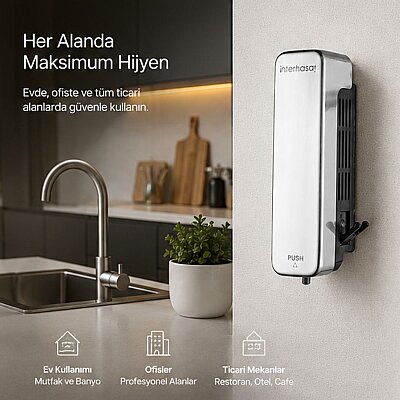 Smart Interhasa Inox Sıvı Sabunluk 350 Ml (HSD-F7019) - Smart