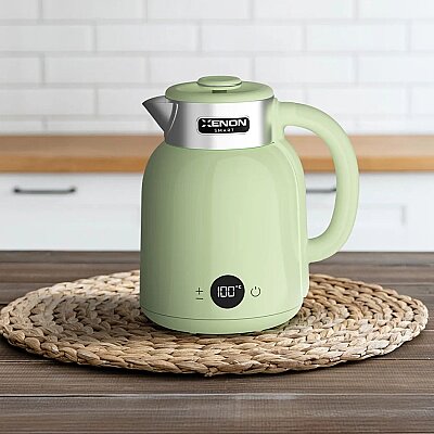 Akıllı Kettle | Mobil Kontrol, Wifi, 1.5 Lt, Çelik, 2200W, Sesli, Akıllı, Su Isıtıcı (Yeşil - X7101_M1) - Xenon Smart